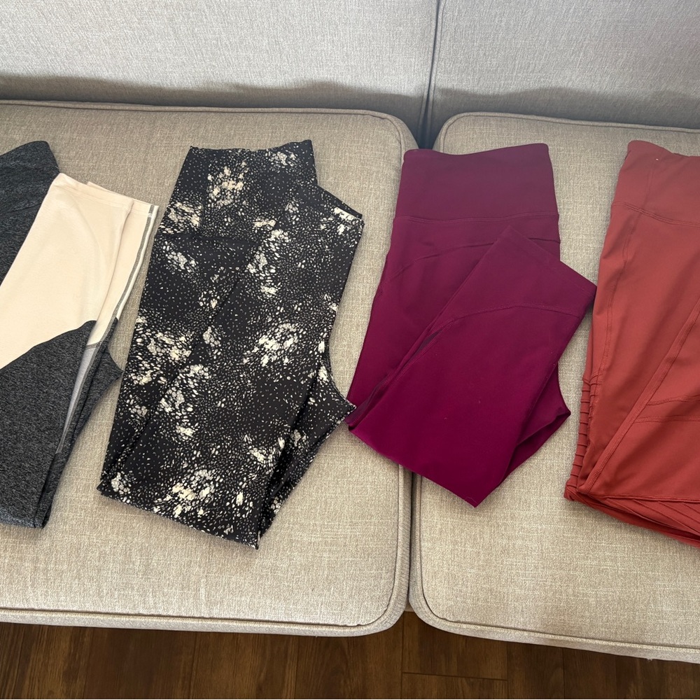 Women's Old Navy Active Leggings - Heather Grat, Black Speckle, Plum & Rust